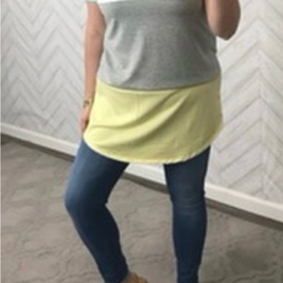 Reborn J Spring Block T Green White Yellow Relaxed Medium Super Soft EUC - Picture 2 of 5